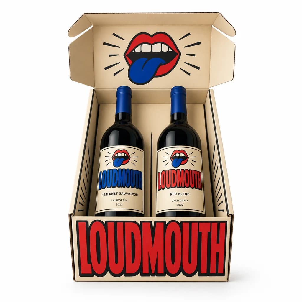 LOUDMOUTH gift box with two bottles