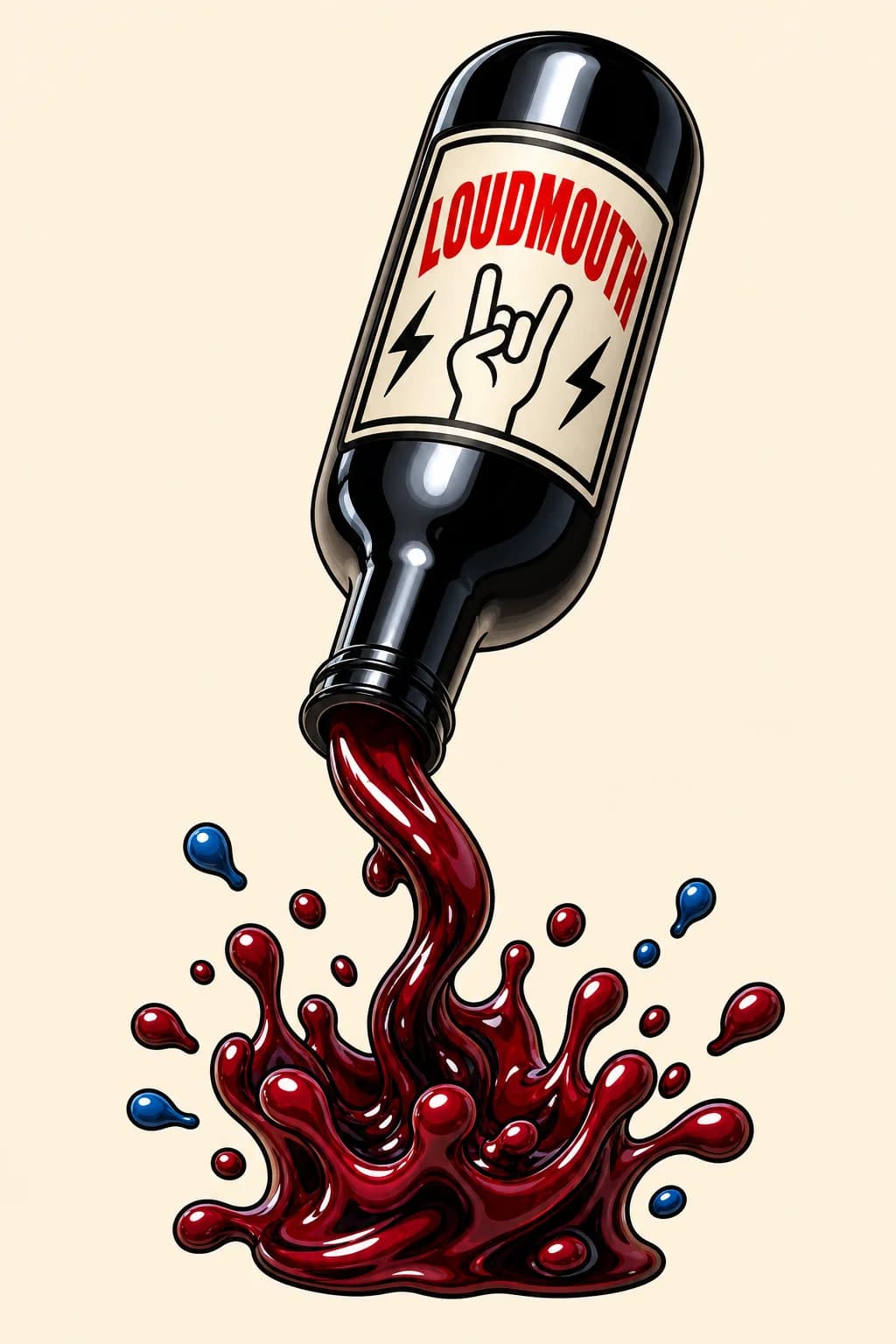 LOUDMOUTH alcohol-free wine pouring into a splash